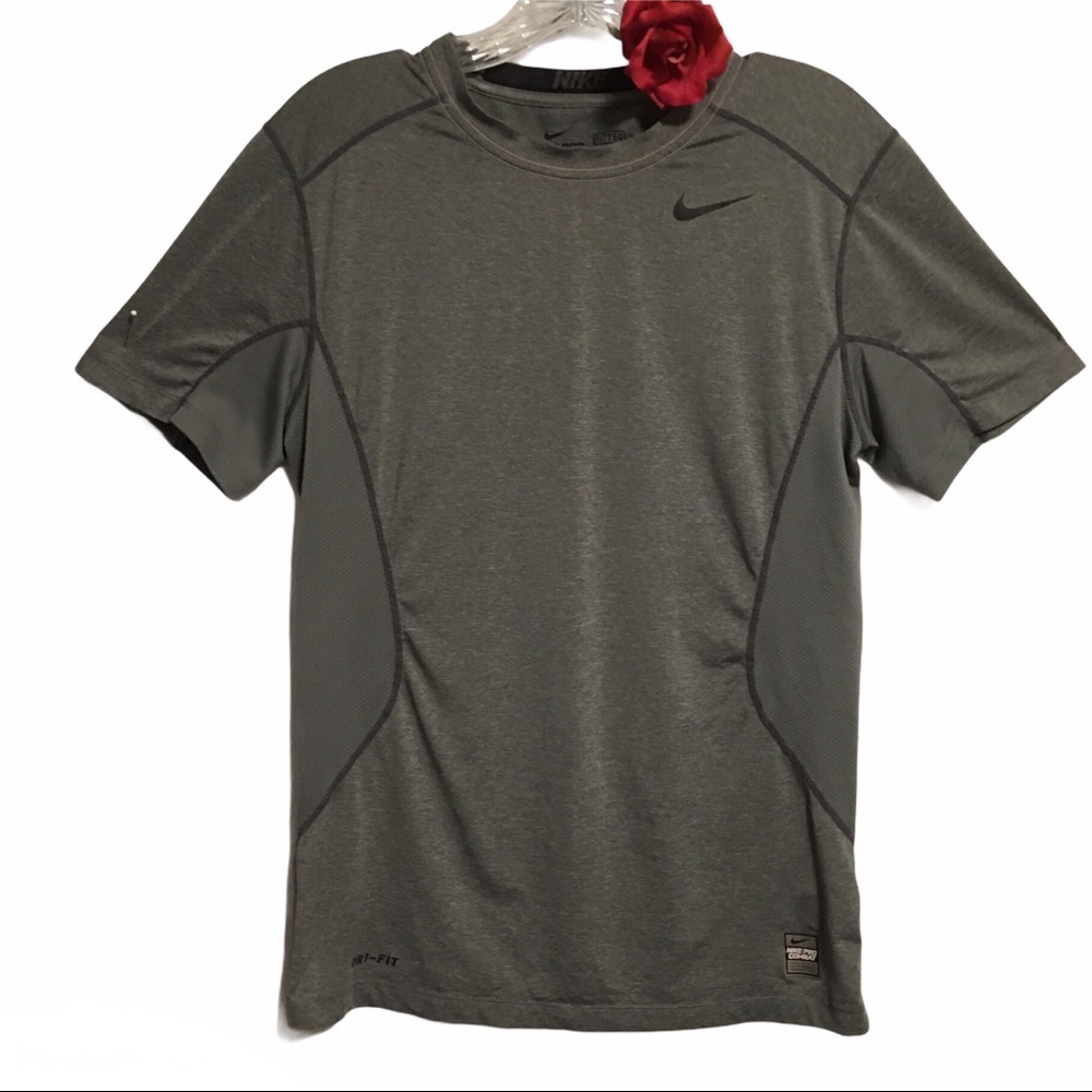TSHIRT NIKE PRO COMPAT DRI FIT SM SLATE GRAY FITTED